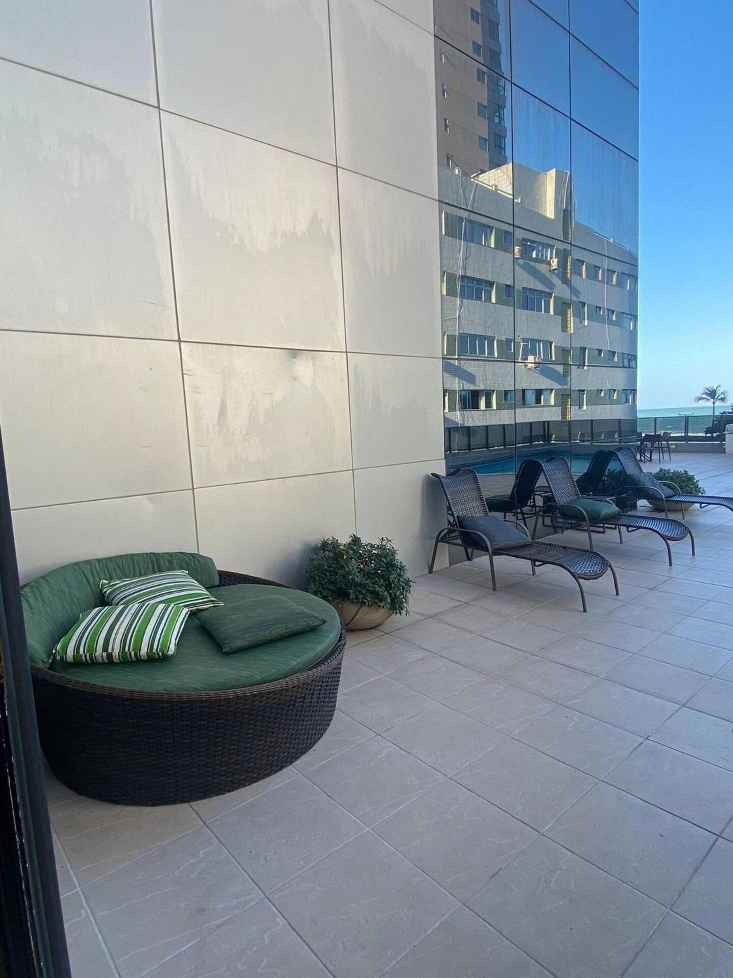Flat Beira Mar Academia Piscina Boa Viagem Recife - Com Cafe Da Manha Opcional Lägenhet Exteriör bild